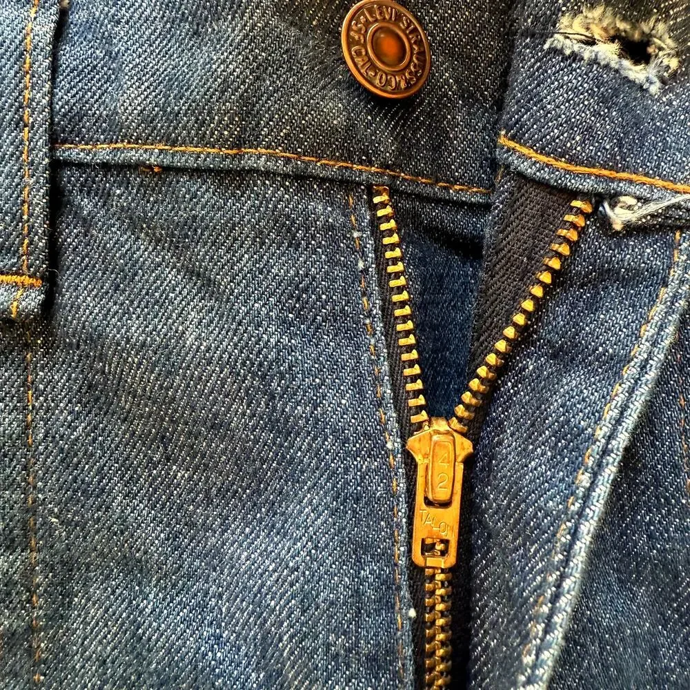 VTG Levis 70s Flare Jeans Mens 32x32 Blue Denim Festival Boho Bell Bottoms 1976